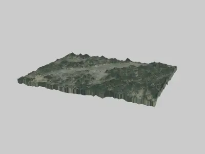 Cheongju City Low-poly 3D model