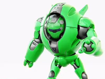 ASTRONAUT BOT V-3000   RIGGED 3D model