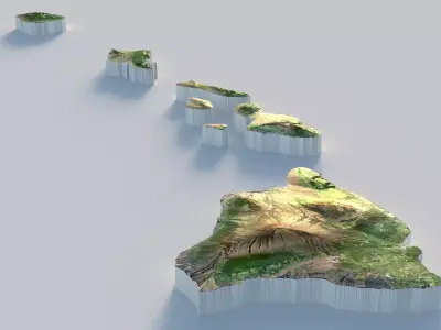 Hawaii Terrain Country 3D model