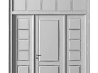 French Interior doors in classic style 3D model