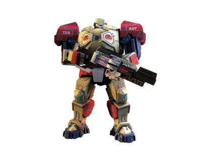 Battle Mech  Low-poly 3D model purchase