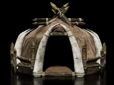 orc hut-house Low-poly 3D model
