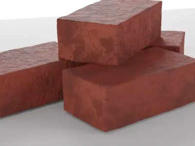 Procedural Brick Material Free 3D model