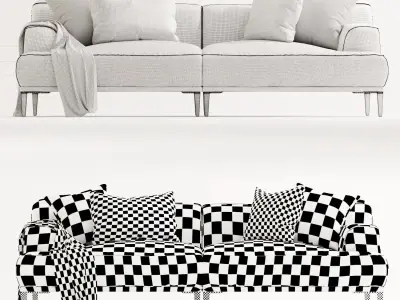 Abisko quartz sofa-High poly 3D model