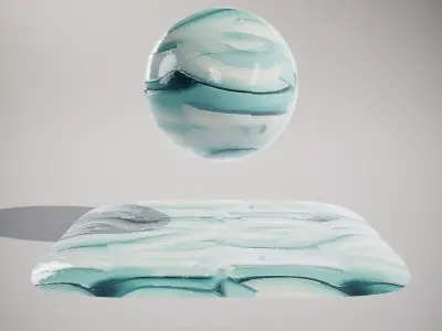 HQ PBR Textures Set Abstract Swirled Ceramic Glossy Texture