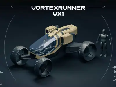 VORTEXRUNNER scifi vehicle 3D print model