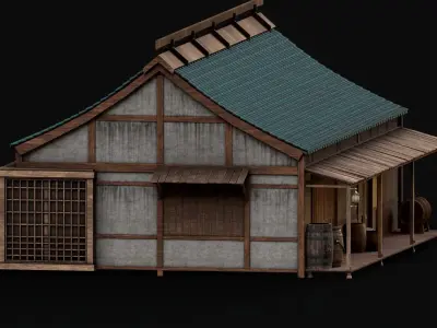 Japanese Realistic Building 3D model