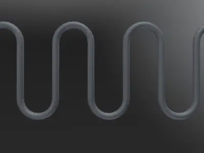 Bike rack for any architectural project Low-poly 3D model