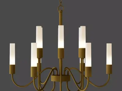 Loft Tube Chandelier 10 3D model