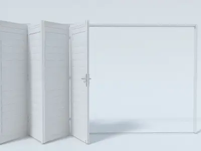 Bi-fold shutter security door 3D model