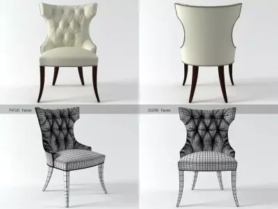 A C 2901S four different chairs 3D model
