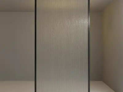 Glass partition door 488 Low-poly 3D model