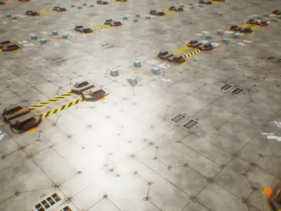 PBR Sci-Fi Industrial Texture 50 Low-poly 3D model