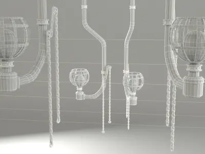Industrial Lamp 3D model 6