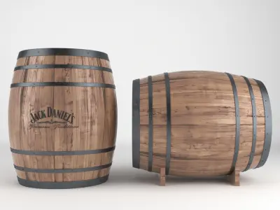 Jack Daniels Whiskey Barrel 3D model
