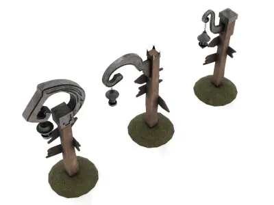 Fantasy Street Pointer Low-poly 3D model