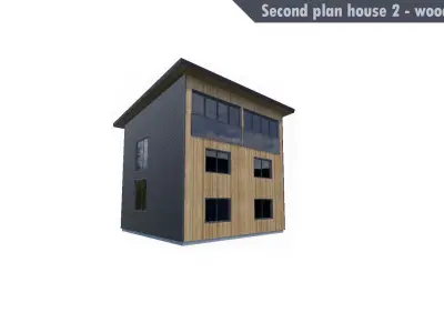 Second Plan Houses Pack Low-poly 3D model