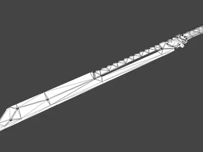 Sci Fi Sword Low-poly 3D model