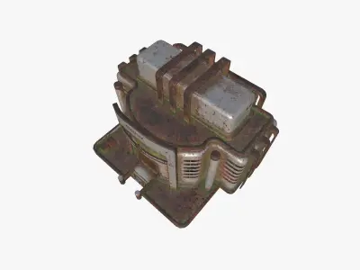 SciFi Bank A10 Abandoned - Sci Fi Exterior Design Low-poly 3D model