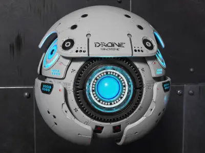 Sci Fi Drone Low-poly 3D model