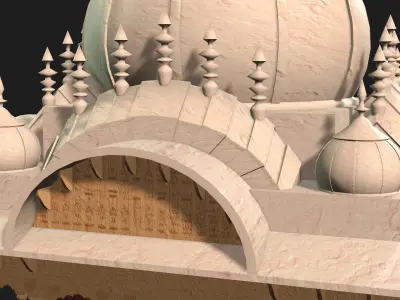 Memorial Mausoleum Kusum Sarovar 3D model