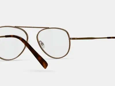 Belmar Eyeglasses in Polished Gold 3D model