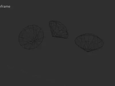 Diamond with PBR material on accurate geometry model 3D model