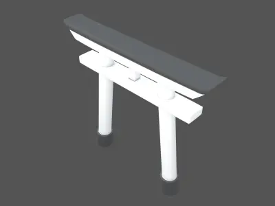 Torii v1 002 Low-poly 3D model