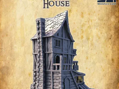 Medieval Cobbler House - Tabletop Terrain - 28 MM 3D print model