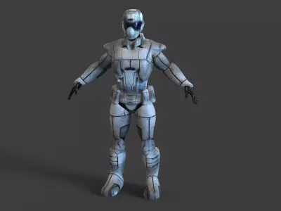 Robot F78 Low-poly 3D model