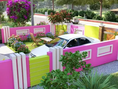 Royal Indian Double Story House Design  3D model