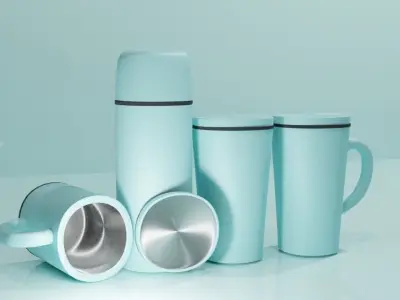 tumbler color light blue 3D model