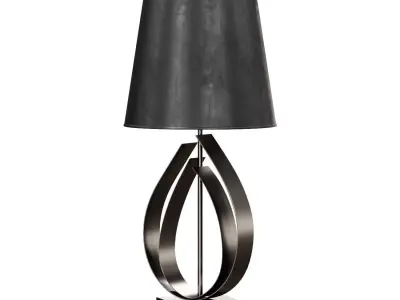 Elis modern table lamp in iron 30x70 3D model