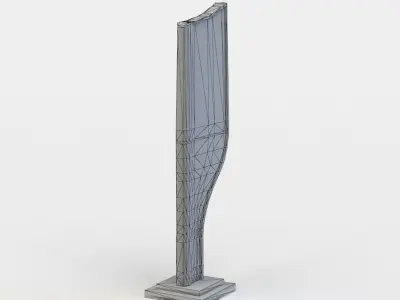 Gas station prices sign Low-poly 3D model