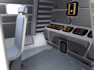 Shuttle Model XV sci-fi spaceship 3D model