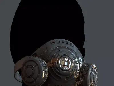 Helmet gas mask scifi military combat Low-poly Low-poly 3D model purchase