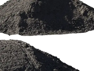 A mountain of asphalt Low-poly 3D model
