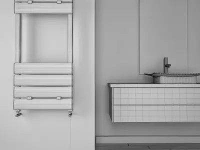 Carisa radiator model Eliptic Low-poly 3D model