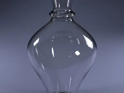 Glass Bottle lowpoly Free low-poly 3D model