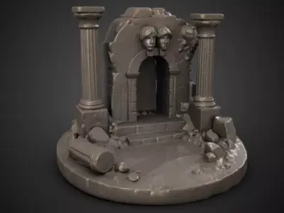 Diorama scene gemini for figure saint seiya 3D print  3D print model