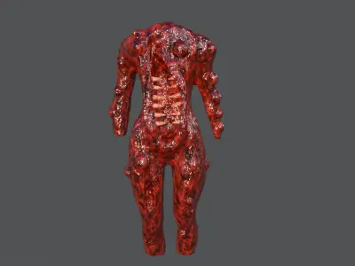 Alien Body Corpse 3D model