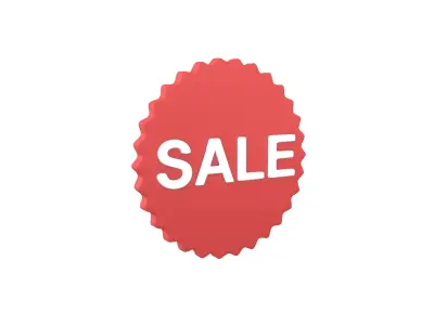 Sale Icon v2 001 Low-poly 3D model