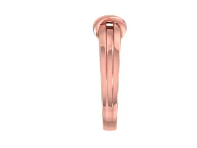 Solitaire Wedding Engagement Women Band Ring 3D print model 7