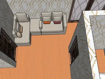 25x25 Feet Modern House Model Realistic Small House  3D model