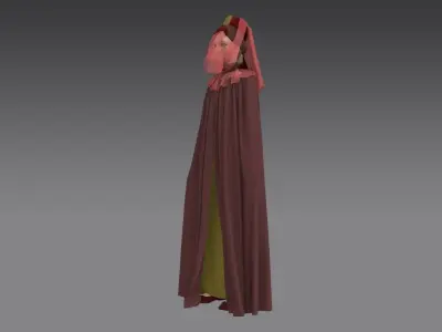 Dune inspired garment 3D model
