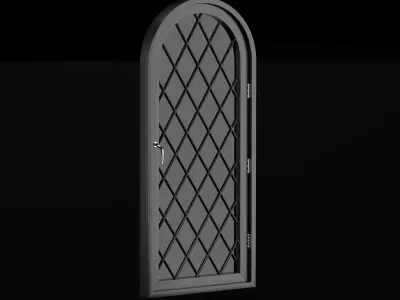 Wooden windows 3D model