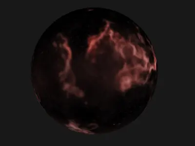 HDRI Epic Panoramic Sky - 360 starfield - fire night sky 014 Low-poly 3D model