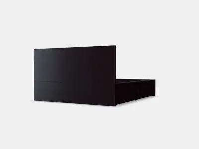 MALM Bed frame high w 4 storage boxes 21 Low-poly 3D model