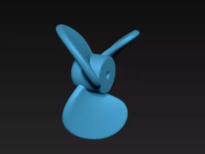 Blue Fan 3D print model