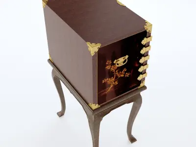 Ornate Japanese Cabinet 3D model